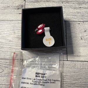 Bold Spirit Pink Sapphire Ring Size 7 bomb party